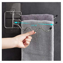 GJXJY Appendiasciugamani da Muro, Autoadesivo Porta Asciugamani con 3 Braccio Oscillante, 180° Ruotabile Porta-Salviette Nessuna Foratura per Bagno, Cucina2pcs