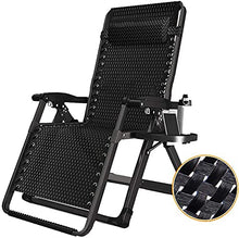 Zero Gravity Lounge Chair Patio reclinabile Patio Deck Chair pieghevole regolabile reclinabile con portabicchieri e poggiatesta (colore : sedia+cuscino b)-sedia