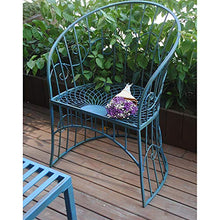 outdoor product Panca Decorativa retrò Impermeabile e antiruggine per Cortile, Panchina da terrazza panchina da Esterno, Sgabello per Il Tempo Libero con braccioli e Schienale, Facile da Montare