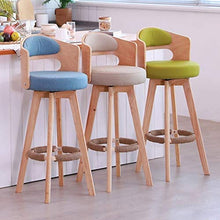 LYRWISHJD Nordic Moderna Minimalista Bar Sedia Domestica Retro High Chair di Legno Solido di Rotazione Bar Sedia Posteriore di Alta Sgabello Bar & RestaurantFurniture, durevoli Sedie Bar