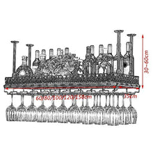 GAXQFEI Cucina Di Vino Di Vince Stoccaio Cremagliera in Metallo Portafoglio Scaffale per Vino Stoccaio, Black Bronze Vino Calice da Calice in Vetro Glackware, Hanging Wine Glass Holder Bar Decorazio