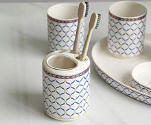 JTKDL Bagno A Sei Pezzi, Set di Accessori da Bagno Set da Bagno Set da Toeletta in Ceramica 6 Set di Portaspazzolino