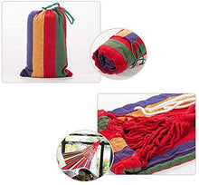 MVNZXL Sedia sospesa per Amaca Portatile, Strisce Colorate tessute a Mano in Cotone Naturale con amache con Frange all'Uncinetto, per Giardino sul Retro all'aperto e al Coperto