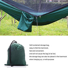 LITIANTIAN-Hammock Amaca Paracadute da Esterno Amaca Anti-zanzara Automatica apribile (Colore: Verde Militare, Misura: 290 × 140 cm)