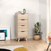 VANKKA Cassettiera con 4 cassetti - decoro rovere Sonoma - L 44 x P 42 x H 108 cm