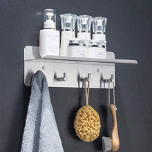 AINIYF Bagno Bagno Doccia Mensola Organizzatore Parete Punch Libero dell'Acciaio Inossidabile 304 del tovagliolo Gancio, 2 Formati, 2 Metodi di Installazione (Dimensioni: 500x108x110mm)