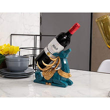 XLBAXLJ Oding Cervo Wine Rack, Blu Fumetto Creativo Sveglio del Vino della casa cremagliera Champagne Decorazioni per la Veranda Ufficio Soggiorno Camera da Letto