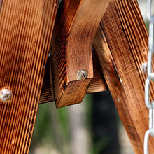 ANBO Sedia A Dondolo in Legno per Veranda, Aliante da Esterno con Supporto | Divanetto Altalena Portico in Legno per Giardino Esterno E Terrazza