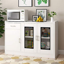 LULUVicky in Piedi Bagagli Petto Cucina Governo di immagazzinaggio, Consolle Credenza con cassetto Cassetto Bassa Credenza (Color : White, Size : 120x40x80cm)