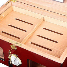 Caishuirong Cigar Box di stoccaggio Vano Piano di Vernice Legno di Cedro Visibile Cigar Humidor Cigar Box Legno di Cedro Cigar Box Perfetto da Usare in Ufficio e Camera da Letto