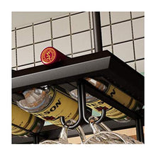 Bar cremagliera Appeso Vino contatore, cremagliera del Vino, cremagliera Bicchiere di Vino, cremagliera di Vetro di Vino, a Testa in Giù cremagliera Calice (Color : Brown, Size : 100 * 30cm)