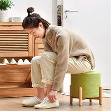 Sgabello Resistente per Soggiorno Semplici mobili for la casa in stile nordico Sgabelli in legno con rivestimento sfoderabile e lavabile in legno Sgabelli bassi Sgabello rotondo Pouf for sedie Sgabell