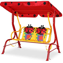 Spielwerk altalena dondolo Hollywood con parasole e cinte di sicurezza 2 posti panca doppia a dondolo con tetto da giardino o terrazza