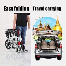 Sedia A Rotelle A Propulsione Automatica Pieghevole per Sedia A Rotelle - Sedia A Rotelle Semovente Pieghevole Leggera, Sedia Leggera Portatile, Alluminio A