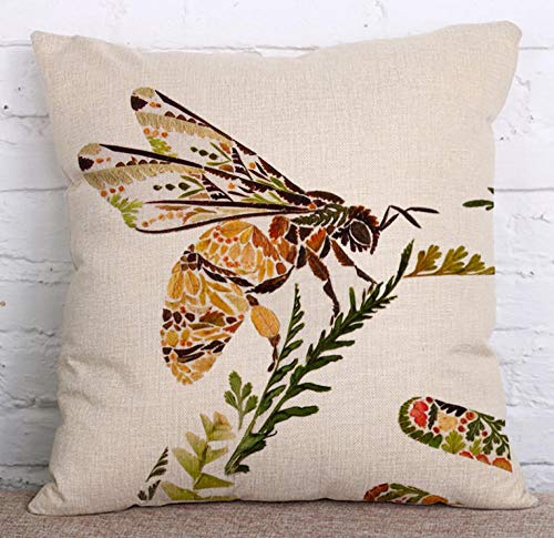 Cuscino del divano Cuscino prendisole decorativo Cuscino prendisole Cuscino prendisole in cotone Colorul Insect,45 * 45cm