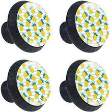 Ananas estivo Pomelli per Porta Set di 4 Pomelli per Mobili Manopole per Cassetti Cucina Armadio Vetro