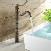 Faucet-4456 Lavabo da Bagno Vintage Intagliato Rubinetto Rame Antico Rubinetto Caldo E Freddo