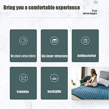 CAREXY Materassi Letto Addensare,Pieghevole Antiscivolo Traspirabilità Antibatterico con Elastici Materassi Letto per Yoga Resto Meditazione,I-180 * 200cm