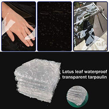 Trasparente Telone Telo da Esterno,Copertine del Foglio di Terra Pellicola Plastica A Prova di Vento,Impermeabile Balcone All'aperto Tenda da Sole,Occhiello,Antipioggia,450g/M²(1.1x3.9m/3.6x12.8ft)