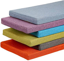 Waigg Kii - Cuscino per panca da giardino da 3/5 cm, per interni ed esterni, 2 cuscini per panca da 3 posti, 100/120 cm, per sala da pranzo (blu scuro, 120 x 30 x 30 x 3 cm)