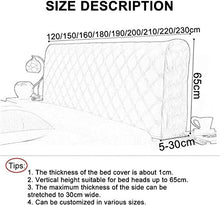 Copertura/Fodera per Testiera per Letto Fodera Per Testata Letto Copri Testata Letto 150/160/200 CM Matrimoniale/Singolo Premium Imbottita Elastica Copritestata Letto Protezione Anti-collision.