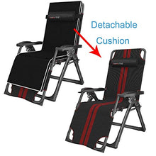 AI LI WEI SHUAIIJUAN Sedia per Il Tempo Libero Domestico Folding Prato sedie a Sdraio Sedia a Sdraio Poltrone piegante di Campeggio della Zero Gravity Lounger con Black Cuscino Max.200kg