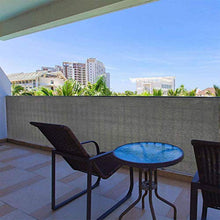HAOMENGG Schermo per la Privacy del Balcone 0.9x4m Filtro per la Privacy del Balcone Resistente ai Raggi UV Impermeabile con Occhielli e Fune e Fascetta per Cavi per Balcone Giardino Patio Piscina Po