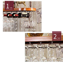 FYHH-JZHY Portabottiglie Europeo in Legno Massello, Portabottiglie Creativo, Bicchiere da Vino Rosso, Calice, Bicchiere, Sottosopra, A.