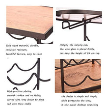 LHQ-HQ cremagliera del Vino, 4 Strati di Vino impilabile Ornamenti cremagliera - cremagliera del Vino rovesciato in Ferro battuto Europea - 8 Bottiglie e 2 Tazze, 42 * 40 * 18,5 Centimetri