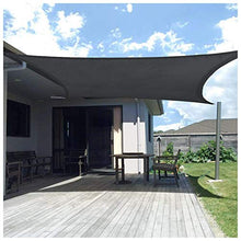 Tenda A Vela Impermeabile ， Tenda A Vela Rettangolare ， Tenda da Sole A Vela con Blocco UV 98% per Giardino Patio Esterno(Size:3X4m,Color:Grigio)