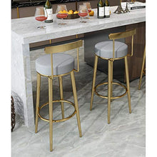 Sgabello da bar Comodo seggiolone da casa in Acciaio Inox Sgabello Back Counter Multicolor Traspirante (Color : Pink, Size : 75cm)