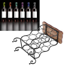 Porta vino in ferro battuto da 13 bottiglie autoportante, per decorare il vino, adatto per pub, alberghi, famiglie, caffè, dimensioni: circa 35 x 19 x 53 cm