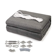 Sekey Vela Parasole Rettangolare Traspirante Permeabile in HDPE Protezione Antivento per Giardino Terrazza Campeggio Patio Party, con Corda e Kit di Fissaggio, 4×5m Antracite