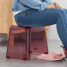 Sgabello Basso Trasparente Passo di Plastica del Piede Sgabello con Piedini Antiscivolo,Doccia Sgabello Poggiapiedi per La Cucina,Bagno,Camera da Letto E Salotto,Grigio