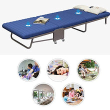 XJAXY Letto di Metallo Pieghevole con Materasso, Letti per Gli Ospiti, Campo Base Portatile Facile Bagagli, Letto Portatile su Ruote per Office Soggiorno