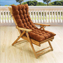 QTWW Schienale Alto Cuscino per lettini Prendisole, Cuscini per sedie a Dondolo Cuscino per sedie a Sdraio Cuscino per lettini Cuscino per Sdraio Extra-Large Poltrona da Giardino-Marrone-b 48x122