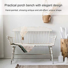 AJH mobili da Giardino Panca da Giardino Doppia Sedia, Stile Distressed Arte Balcone per Il Tempo Libero Sedile Posteriore, durevoli panchine Decorative in Metallo terrazza, Sedia