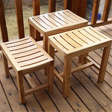 Sgabello per Doccia Sgabello per Bagno in Legno massello Antiscivolo Comodo Sgabello per Doccia Sedia per riporre e rifinire Il Bagno per Interni ed Esterni, Rovere Medio