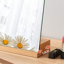 Specchio da tavolo per toeletta Rettangolo trucco dello specchio, legno solido Base portatile dello specchio di bellezza ad alta definizione verticale Dressing Table Specchio Specchio per il trucco de