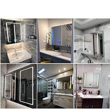 LIUXING-Home Gabinetto Specchio Lega di Alluminio Bagno cosmetico Governo di immagazzinaggio di Illuminazione a LED Anti Nebbia Specchio Armadio con ripiano in Vetro Regolabile .Arredo Bagno