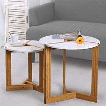 Wisfor Moderno Tavolino Bianco, Tavolino Rotondo da caffè Elegante Chic in Legno, per Soggiorno Balcone Camera da Letto Hotel, 40 x 41 cm