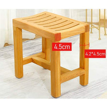 Sgabelli da Bagno, Panca per Doccia, bambù Bagno Termale Poggiapiedi Sedile da Bagno Impermeabile A Prova di umidità 150kg per Uso Interno, Ingresso, Giardino Esterno LSXIAO (Size : 42x28x33cm)