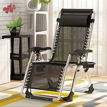 HaoLi Sedie da Giardino, Sdraio Lounge Chaise Oversize Zero Gravity Chair, Pieghevole Giardino Patio Spiaggia con Cuscino in Rattan, capacità di carico di 440 libbre, Lettino Prendisole