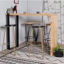 LWW Sgabelli, Sgabelli Retro Sedia da pranzo in legno Designer Kitchen Bar bar di design sgabello in stile industriale,Seatheight45cm