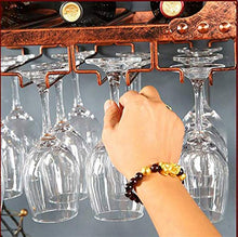 PZW Portabottiglie da Parete in Ferro Battuto Creativo Portabottiglie Appeso Decorazione PortabicchieriA