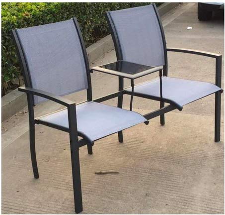 Amicasa. Panchina in Alluminio 2 posti 130x65x95 cm Modello You & Me