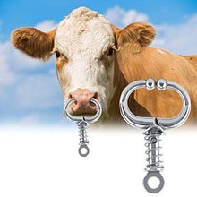 Regun Anello da Naso per bovini da Toro in Acciaio Inossidabile - Anello da Naso per bovini da Mucca in Acciaio Inossidabile Accessorio di Allevamento(3)