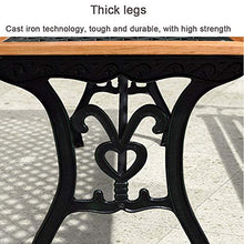outdoor furniture Panchina da Esterno in Ferro battuto, Panca da Giardino con Schienale e braccioli, Seduta da Esterno a 3 posti in Legno massello anticorrosivo, Adatta a parchi e verande