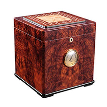 100 Cigar Humidor Dispositivo Di Raffreddamento Household Sigaro Idratante Governo Legno Di Cedro Piano Verniciatura Doppio Spazio Esterno Igrometro Handmade ( Color : Red , Size : 26*26*28.8cm )