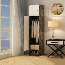 Armadio in stoffa fai da te portatile armadio modulare organizer cubo più profondo con asta per appendere Rollsnownow (dimensioni: 39 x 47 x 165 cm)